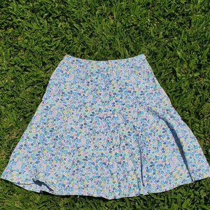 Blue Floral Midi Skirt - Chadwick's